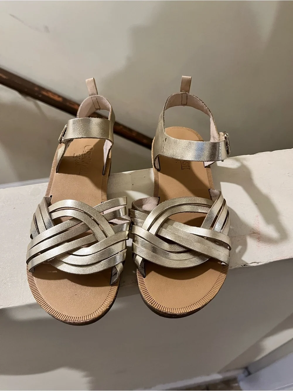 OshKosh B'gosh Metallic Gold Strap Sandals
